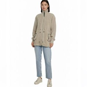 Varley “Westwood” Faux Shearling Jacket In Sage Gray Small Excellent Condition!